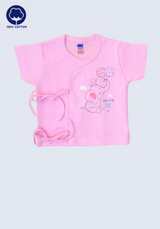 Set of 3 Front Tie-Up Wrap Shirts with Cute Prints (100% Soft Cotton)
