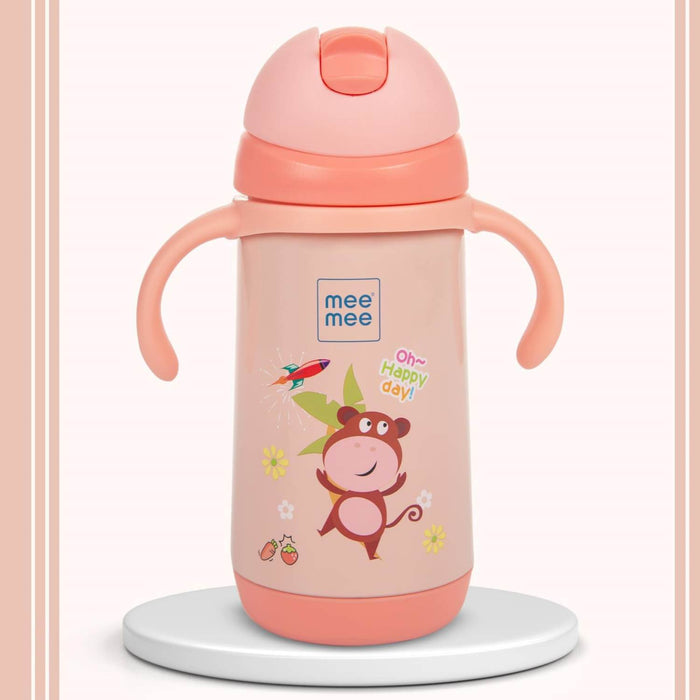 MeeMee Easy Slide Open Straw Sipper Cup (Pink)