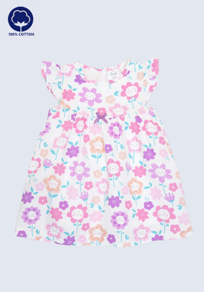 Cotton Blended Printed Frock for Baby Girls