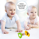 MEE MEE CHEERFUL RATTLE TOY | BPA FREE 360° ROTATING RATTLE WITH BABY GRIP DESIGN (YELLOW)