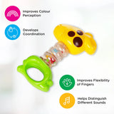 MEE MEE CHEERFUL RATTLE TOY | BPA FREE 360° ROTATING RATTLE WITH BABY GRIP DESIGN (YELLOW)