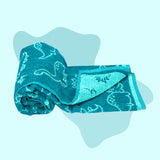 Mee Mee Soft Absorbent Bamboo Cotton Baby Towel | Reversible Baby Towel With Quick Absorb (Green)