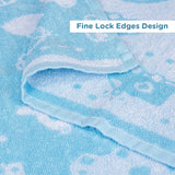Mee Mee Soft Absorbent Bamboo Cotton Baby Towel | Reversible Baby Towel With Quick Absorb (Light Blue, Car Print)
