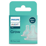 Avent Grow Teat for Babies | Flow 3 | Pack of 2 | Anti Colic | BPA Free | Made in India