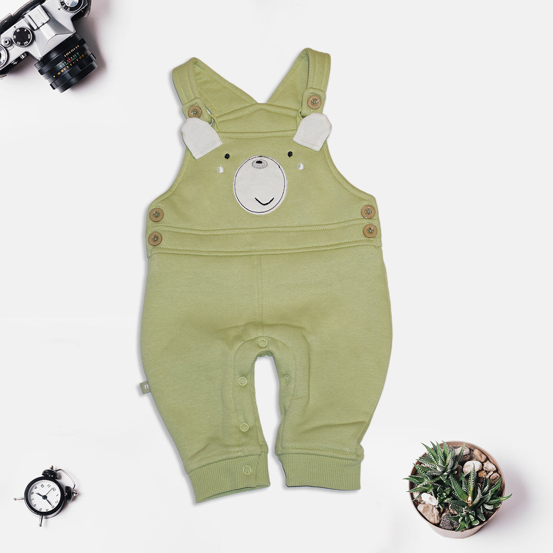 Dungaree Set for Kids - Yellow and Green