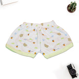 Baby Boys' Cotton Outfit Set – Bear Print Shirt & White Shorts