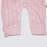 Striped Sleepsuit for Kids - Peach and Pink