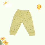 Embellished Hoodie Set with Joggers - Yellow and Pink
