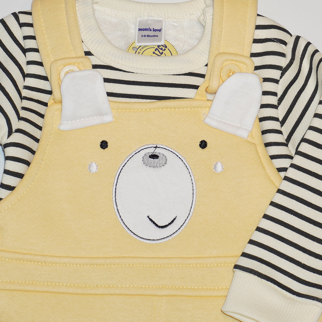 Dungaree Set for Kids - Yellow and Green