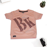 Kids Pink T-Shirt and Blue Denim Shorts