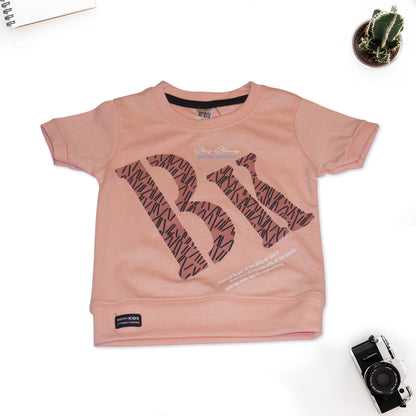 Kids Pink T-Shirt and Blue Denim Shorts