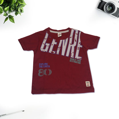 Kids Red T-Shirt and Grey Shorts