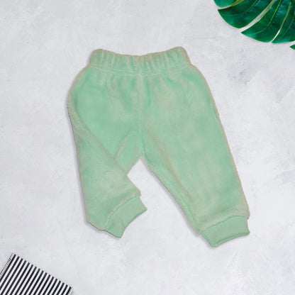 Sea Green Ruffled Collar Sweatshirt with Jogger Set