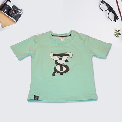 Sea Green T-Shirt and Shorts Set for Kids