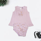Sleeveless Cotton Knit Dress with Matching Bloomers