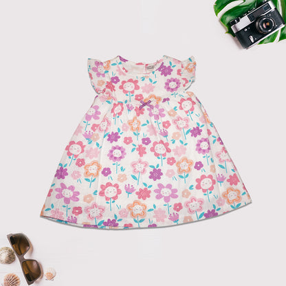 Cotton Blended Printed Frock for Baby Girls