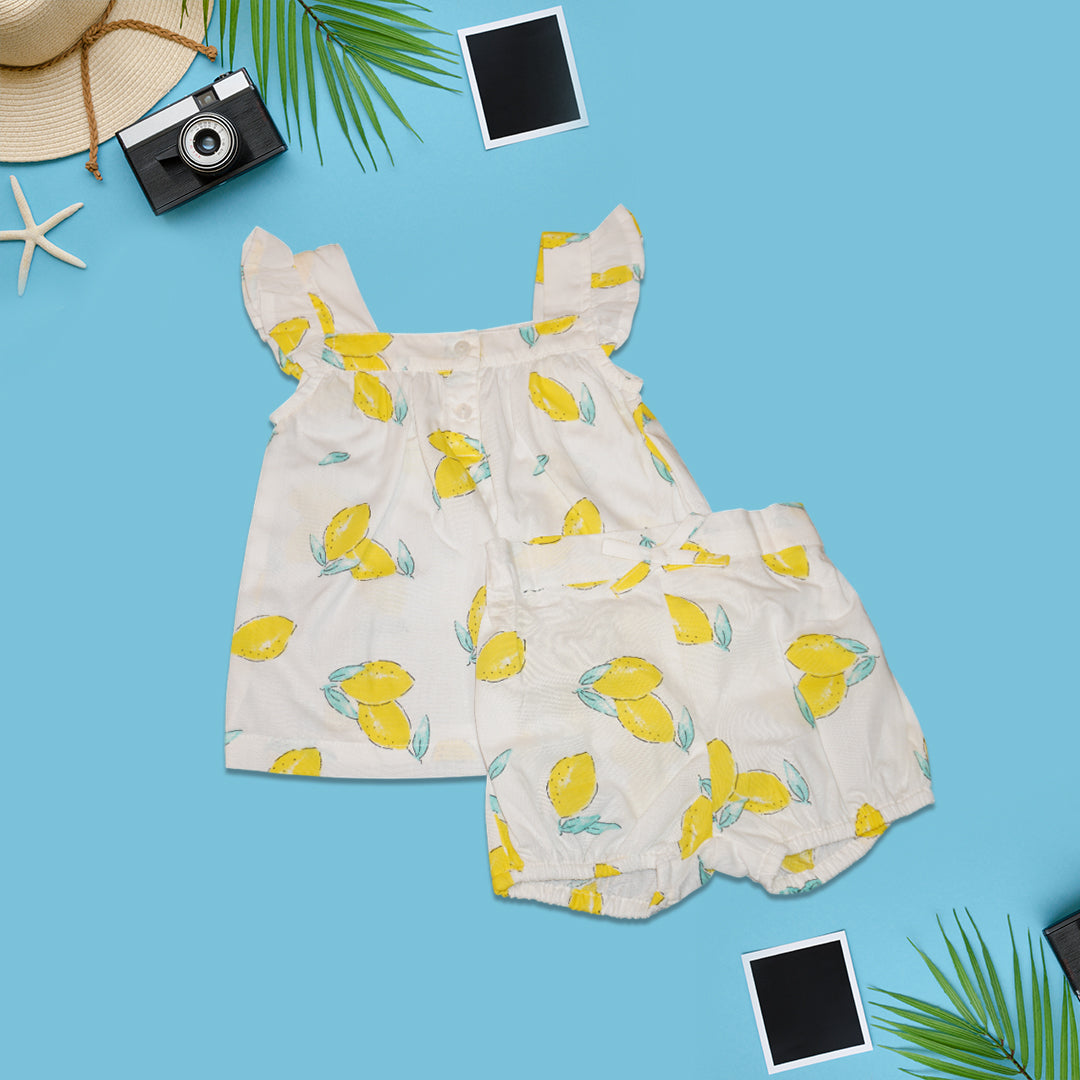 Buy Girls printed shorts Set