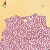 Baby Girl Sleeveless Floral Frock - Pink